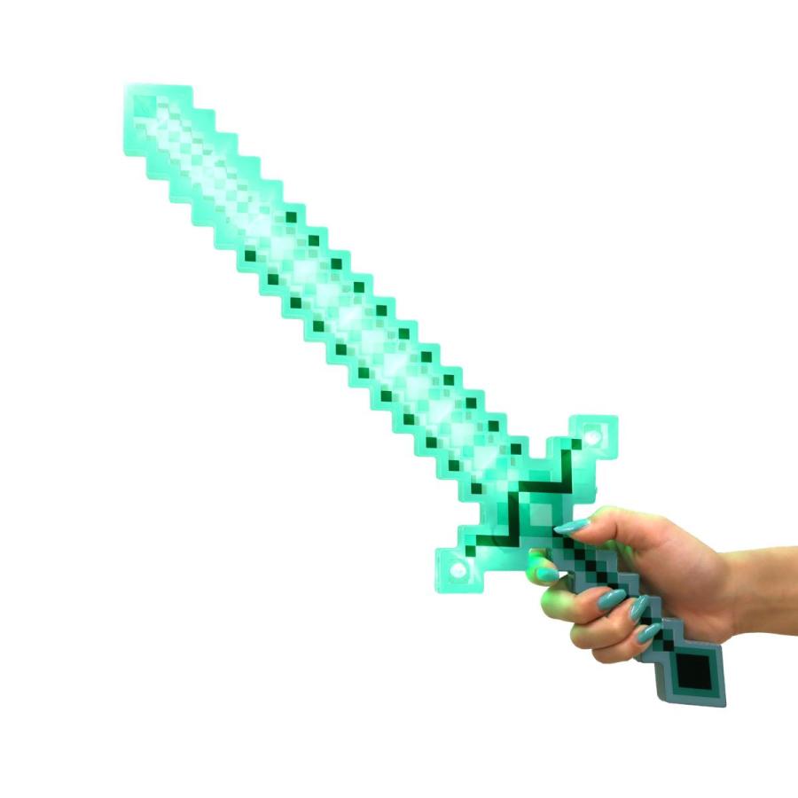 光＆音! クリスタルダイヤソード 3色セット 光る 剣 おもちゃ ドット絵