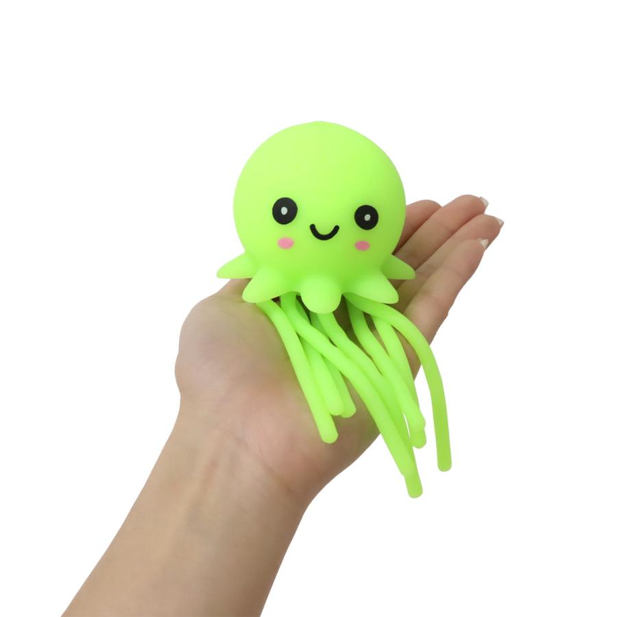 水遊びクラゲちゃん 4色セット スポンジ 水鉄砲 おもちゃ 水しぶき