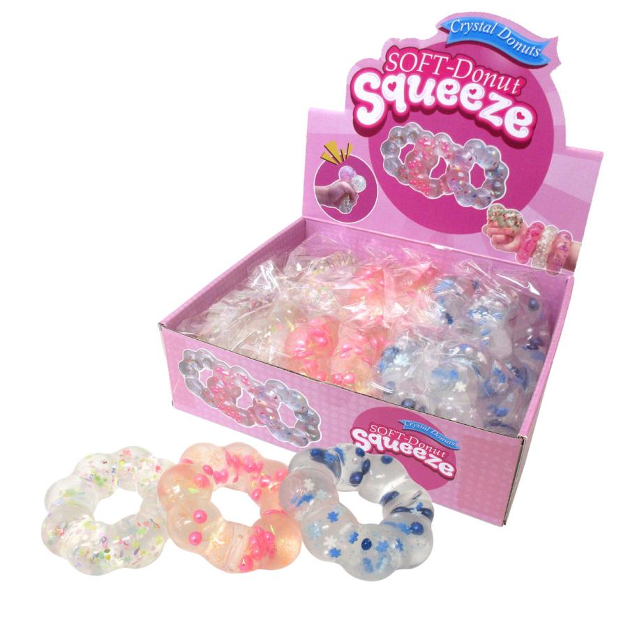 キラキラ ドーナツ スクイーズ 3色アソート 12個入りBOX にぎにぎ 子供