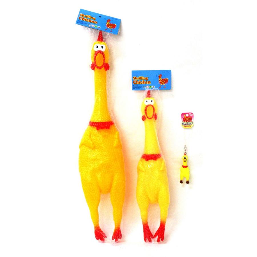 叫ぶ びっくりチキン イエロー 40cm おもちゃ シャウティングチキン