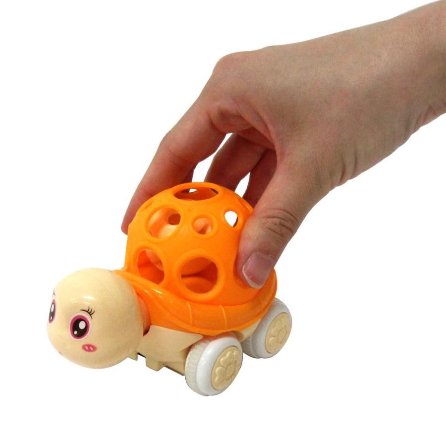 フリクション タートル 4色 バラ カメのミニカー 知育玩具 206-435