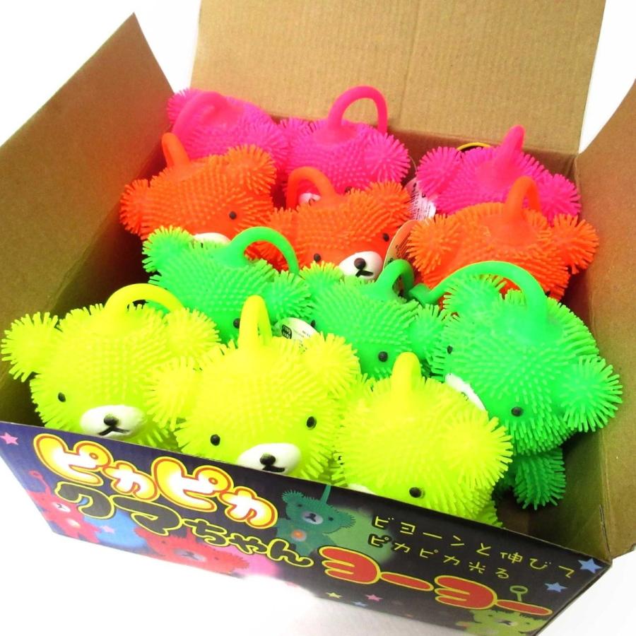 ピカピカクマちゃんヨーヨー 4色アソート 12個入りBOX 子供