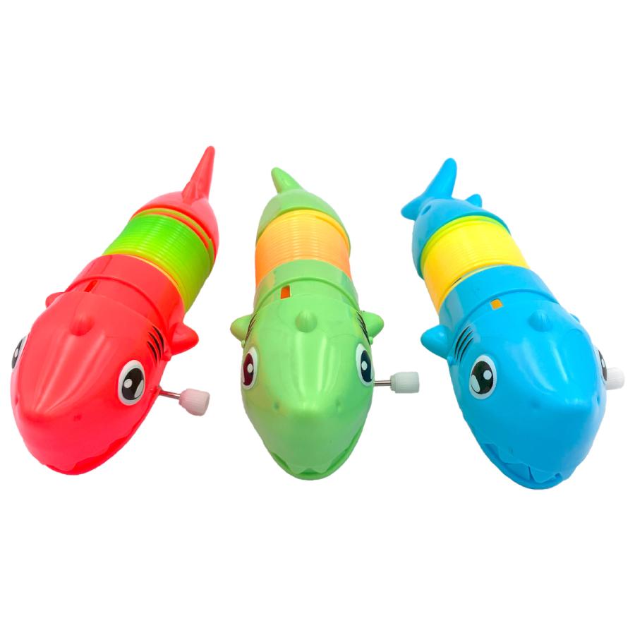 びよんびよんアニマル サメ＆ワニ 2種×3色 6個セット ゼンマイ