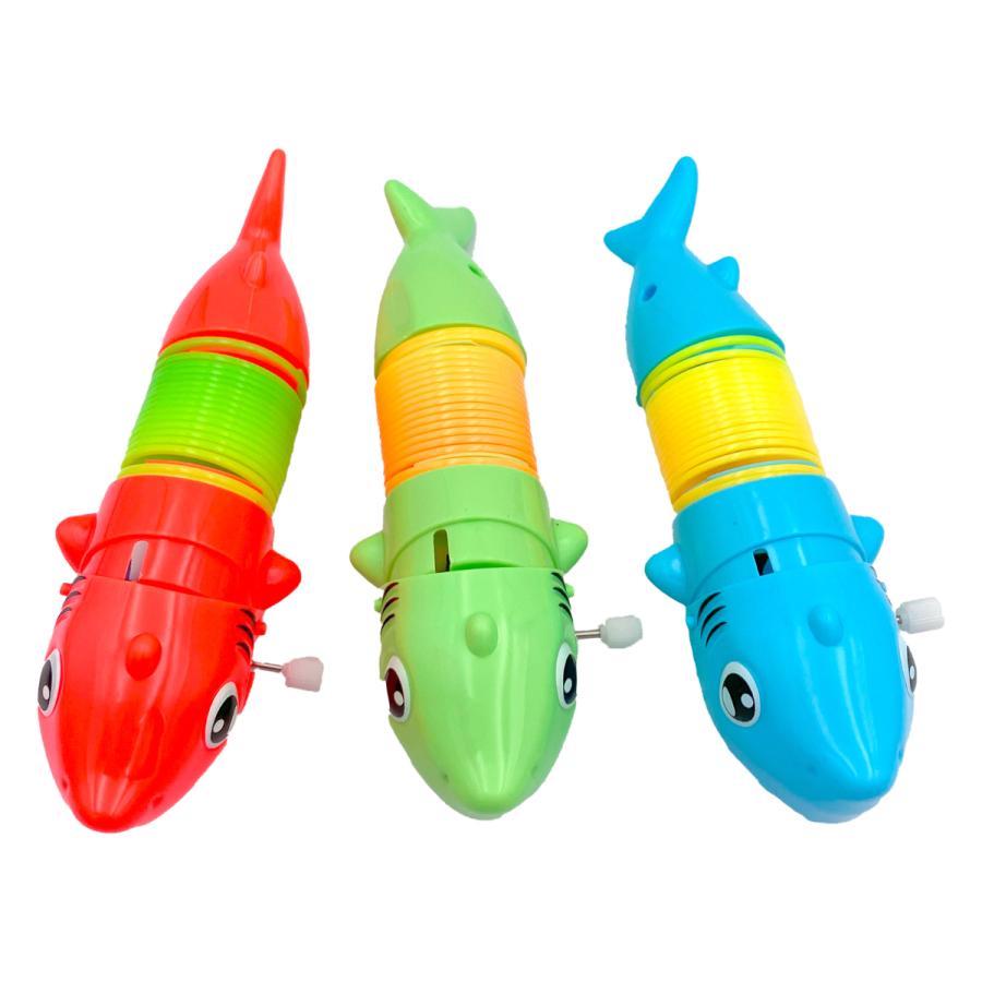 びよんびよんアニマル サメ＆ワニ 2種×3色 6個セット ゼンマイ