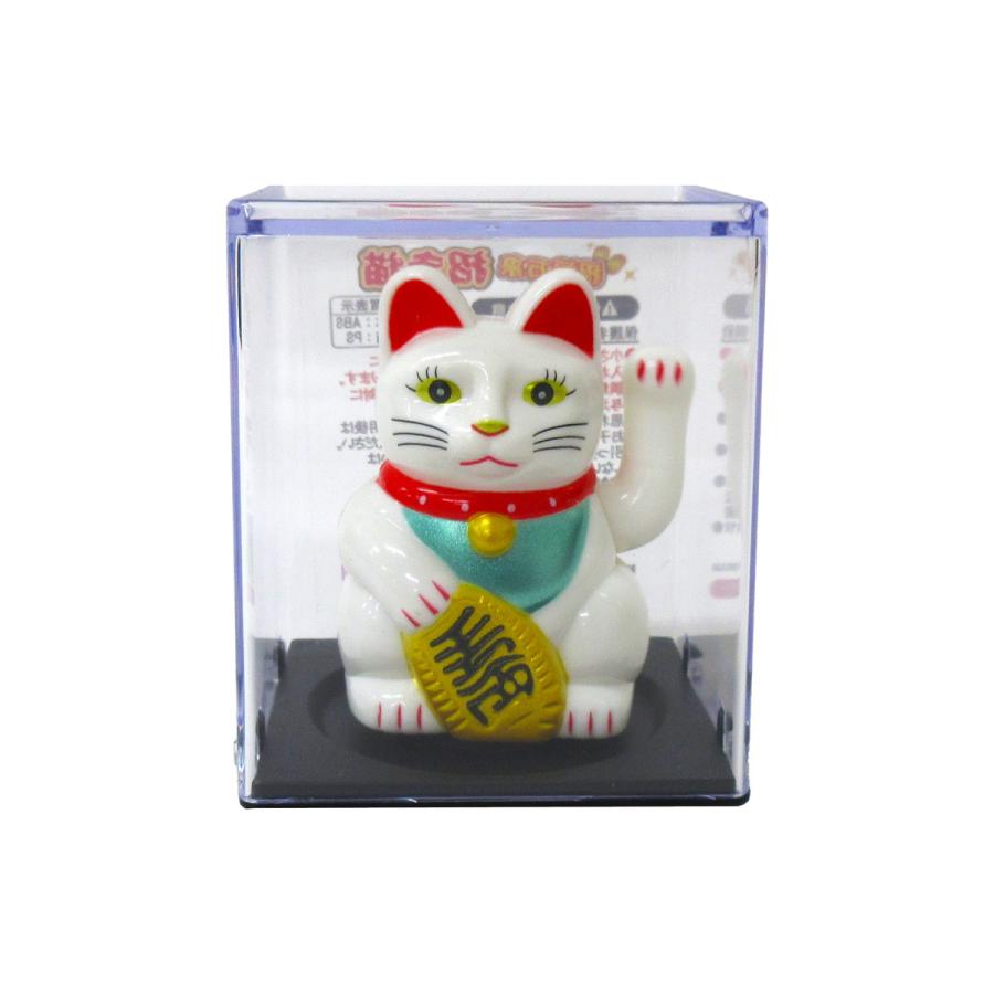 開運 ソーラー招き猫 6cm ホワイト 選べる4種 まねきねこ 縁起物 開運 ソーラー招き猫 6cm ホワイト 選べる4種 まねきねこ 縁起物