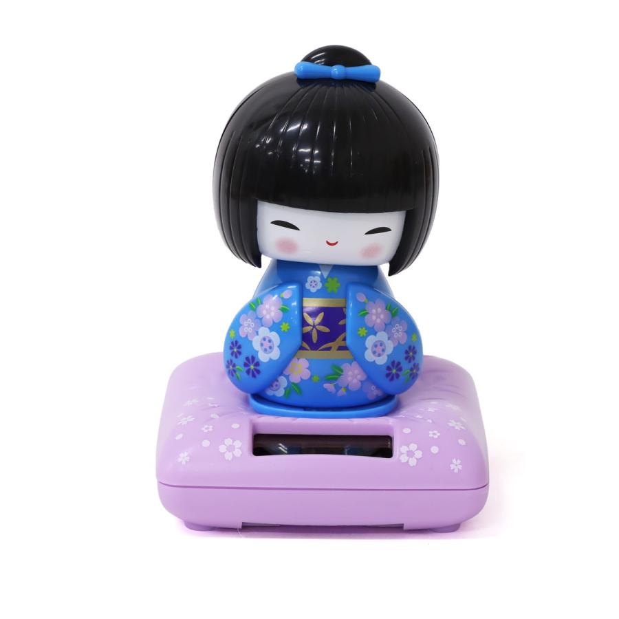 ソーラーこけし人形 1個 単品 選べる4色 着物 かわいい こけし