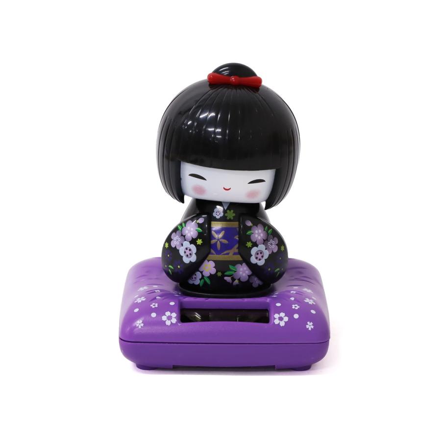 ソーラーこけし人形 1個 単品 選べる4色 着物 かわいい こけし