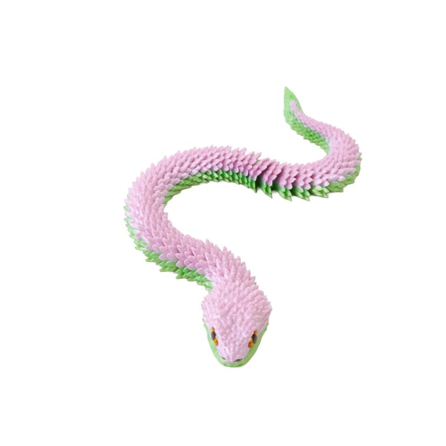 3D印刷カラフルくねくねスネーク 1個 単品 全8色 カラーランダム ヘビ