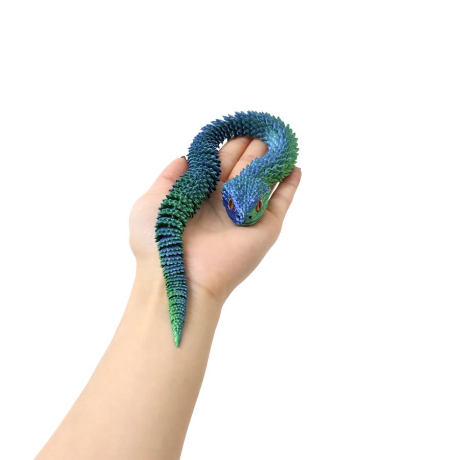 3D印刷カラフルくねくねスネーク 8色セット ヘビのおもちゃ