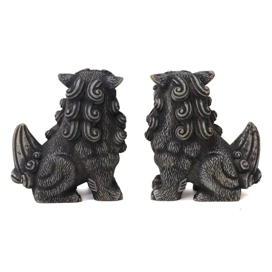 琉球 シーサー 獅子置物 魔除け 古美術　骨董 魔除け獅子 治金丸 作新垣信一