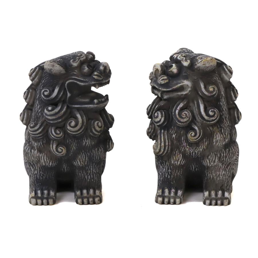 魔除獅子 55mm 招福レギュラー獅子(座) シーサー ウェザリングタイプ 1個 単品