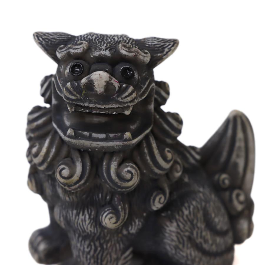55mm 招福レギュラー獅子(座) シーサー ウェザリングタイプ 1個 単品