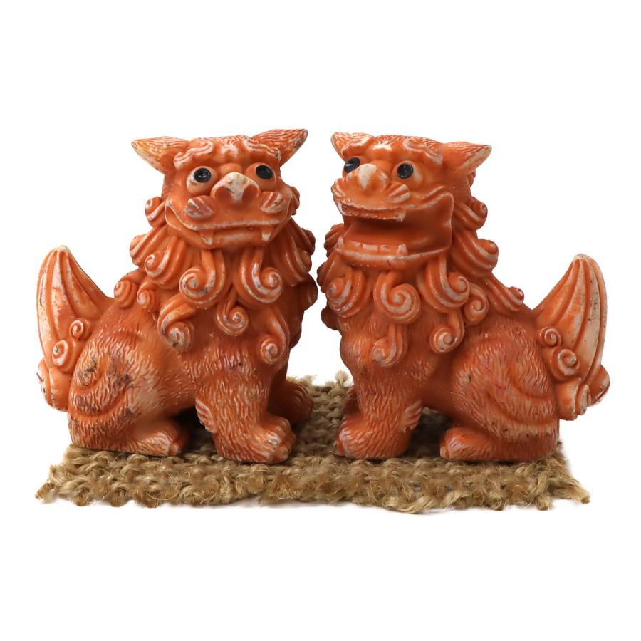 55mm 招福レギュラー獅子(座) シーサー ウェザリングタイプ 1個 単品
