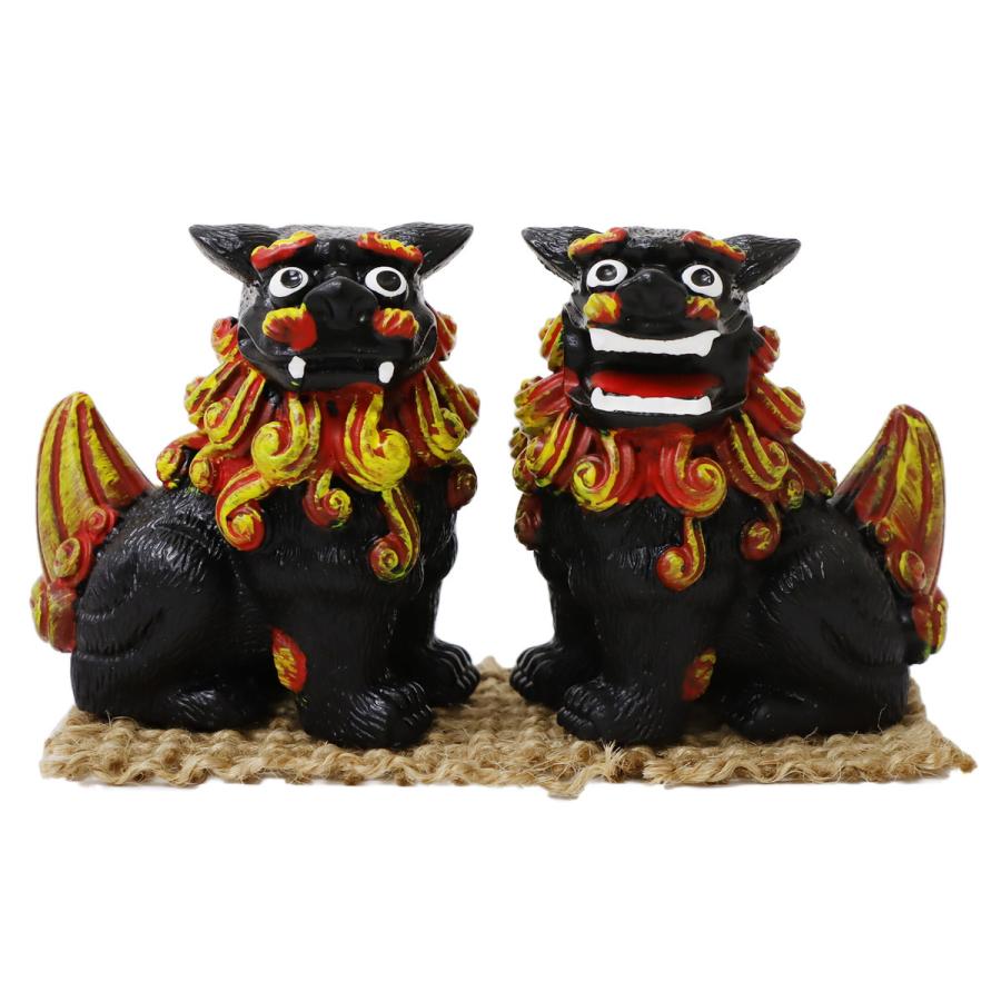 55mm 招福レギュラー獅子(座) シーサー ウェザリングタイプ 1個 単品