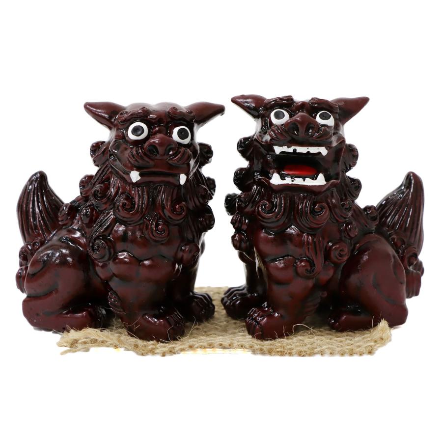 55mm 招福レギュラー獅子(座) シーサー ウェザリングタイプ 1個 単品