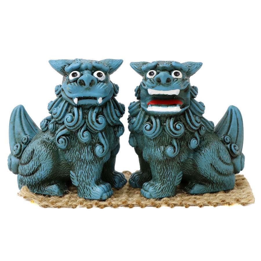 55mm 招福レギュラー獅子(座) シーサー ウェザリングタイプ 1個 単品