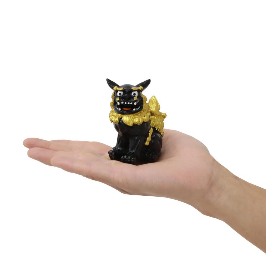 80mm 萬来獅子(座) シーサー ゴールドタイプ 1個 単品 選べる2色 魔