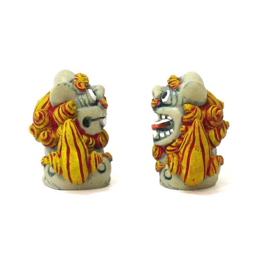シーサー　沖縄　置物　開運　厄除け　2個組魔除け　大サイズ　インテリア ポリ置物 顔でかシーサー 1個 単品 選べる2色 魔除け 厄除け 沖縄