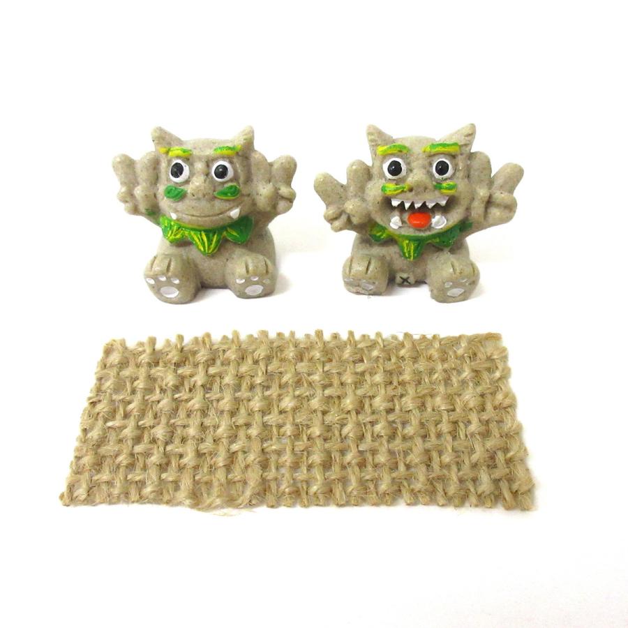 ポリ置物 仲良しシーサー 1個 単品 砂カラー 選べる4色 Sサイズ 沖縄