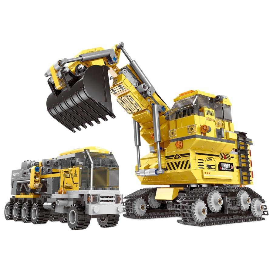 ブロックトイ 建設車 8個入りBOX おもちゃ 知育玩具 組み立て スーパー