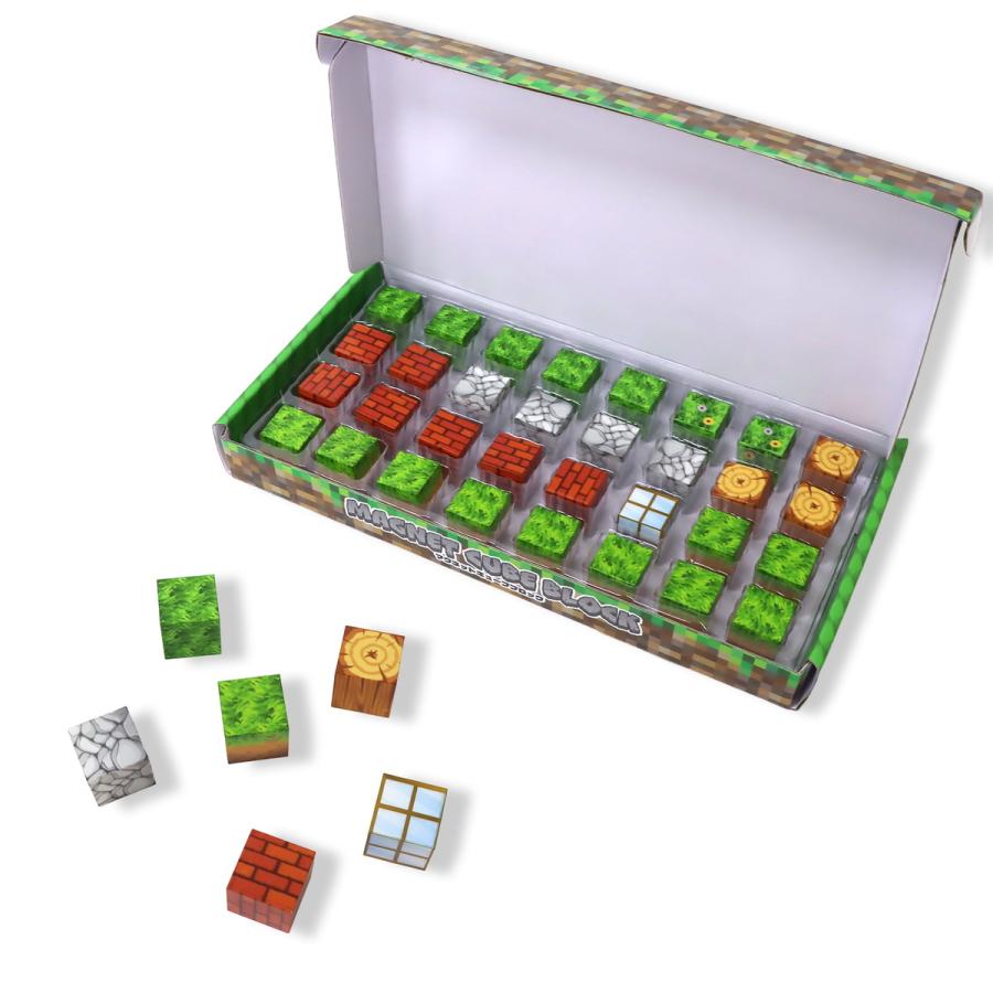 知育玩具 マグネットキューブブロック マグネットブロック 32個入り