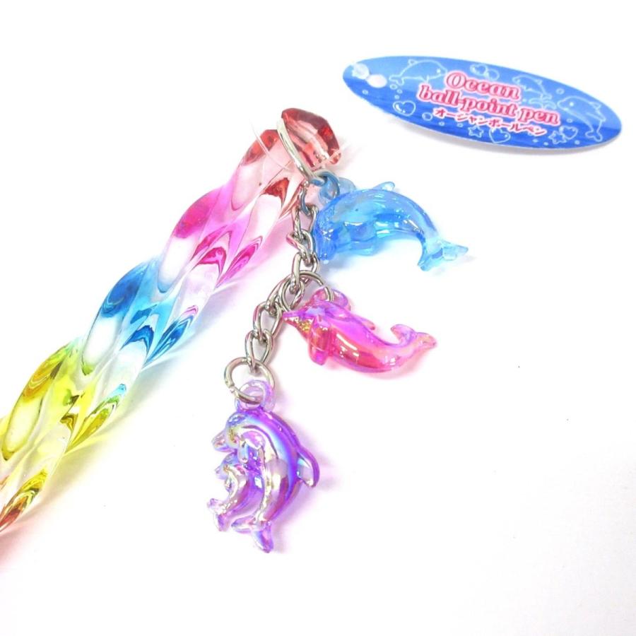 ボールペン レインボーツイストペン ドルフィン 単品 ステーショナリー