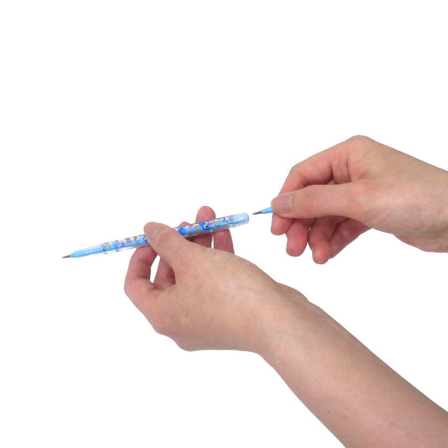 ロケット鉛筆 ドルフィンジャンプ 2本セット ブルー/ピンク 入れ替え