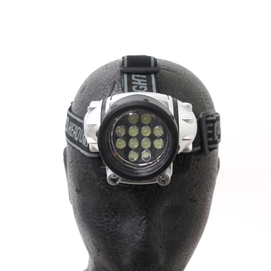 LED ライト 懐中電灯 12LED ヘッドライト ヘッドランプ アウトドア