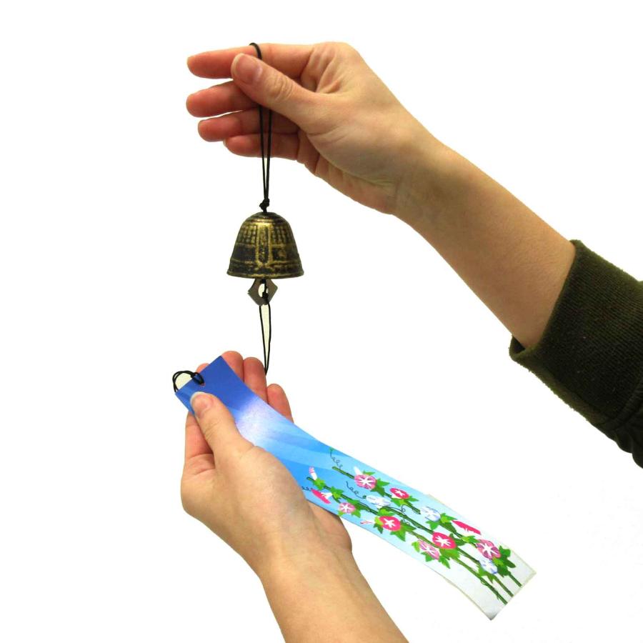 ふうりん・風鈴5個セット　●南部鉄器  釣鐘風アンティーク・ウィンドチャイム ふうりん・風鈴5個セット ○南部鉄器 釣鐘風アンティーク・ウィンド