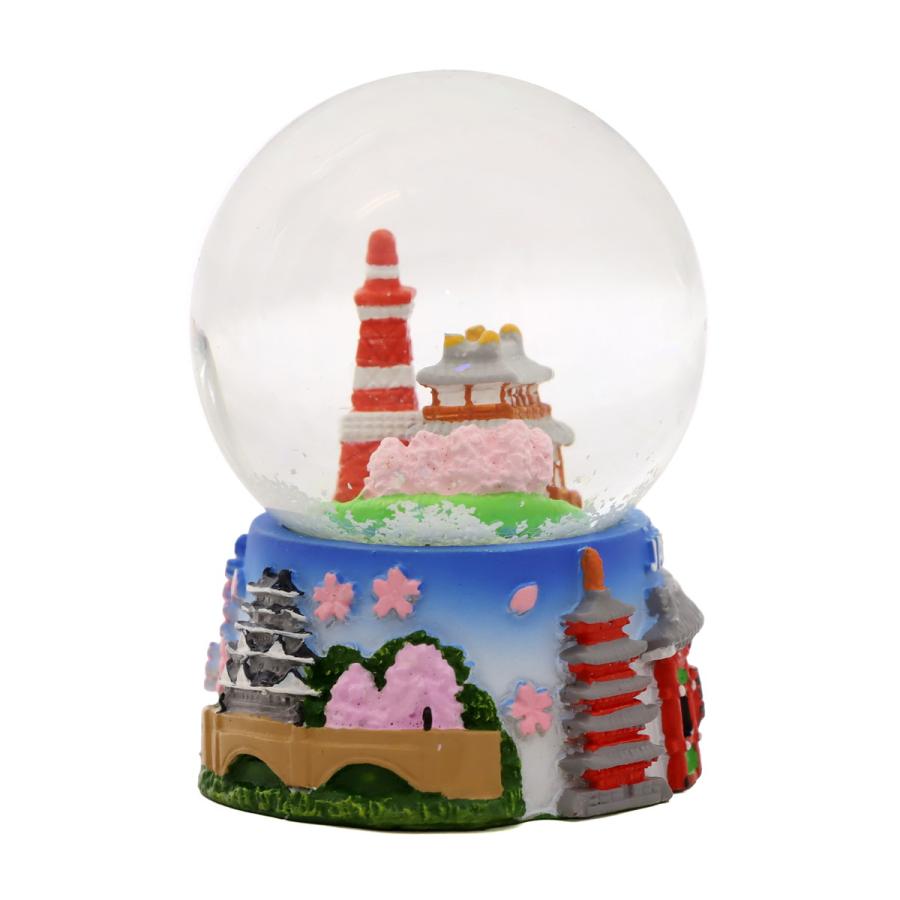 日本土産 スノードーム 日本の名所 JAPAN Snow Globe お寺 タワー 駅舎