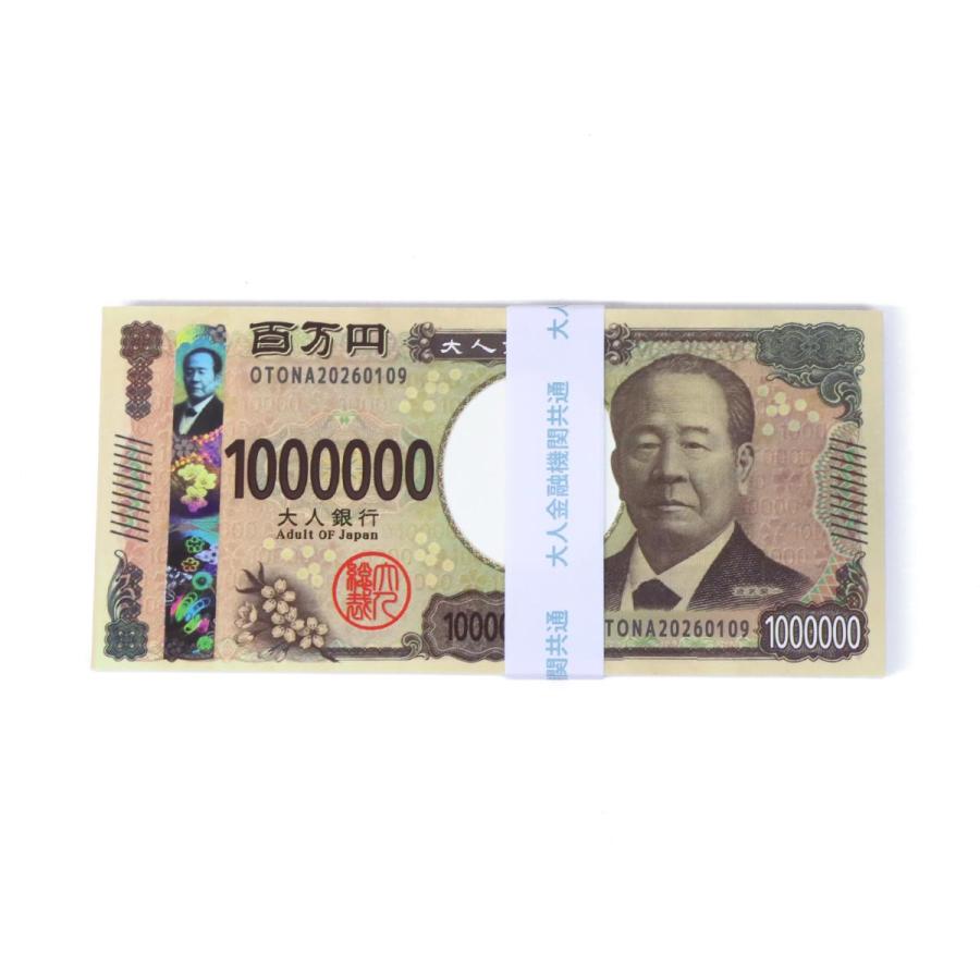 新百万円札メモ帳 お札 メモ パロディ おもしろ文具 札束 新紙幣 渋沢