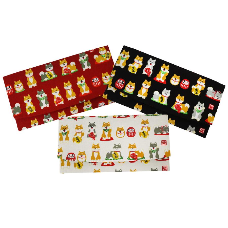 おさんぽ日和 柴犬 札入れ 日本製 3色セット 和雑貨 財布 コンパクト