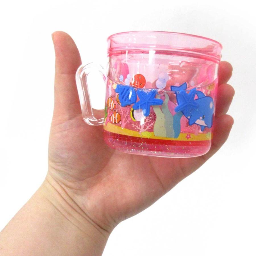 ミニWコップ マリンワールド ピンク ブルー 海のなかま リキッド