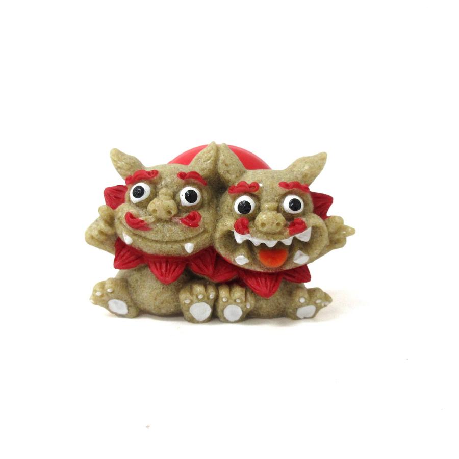 ポリマグネット 仲良しシーサー SSプラパーツ 砂カラー 1個 単品