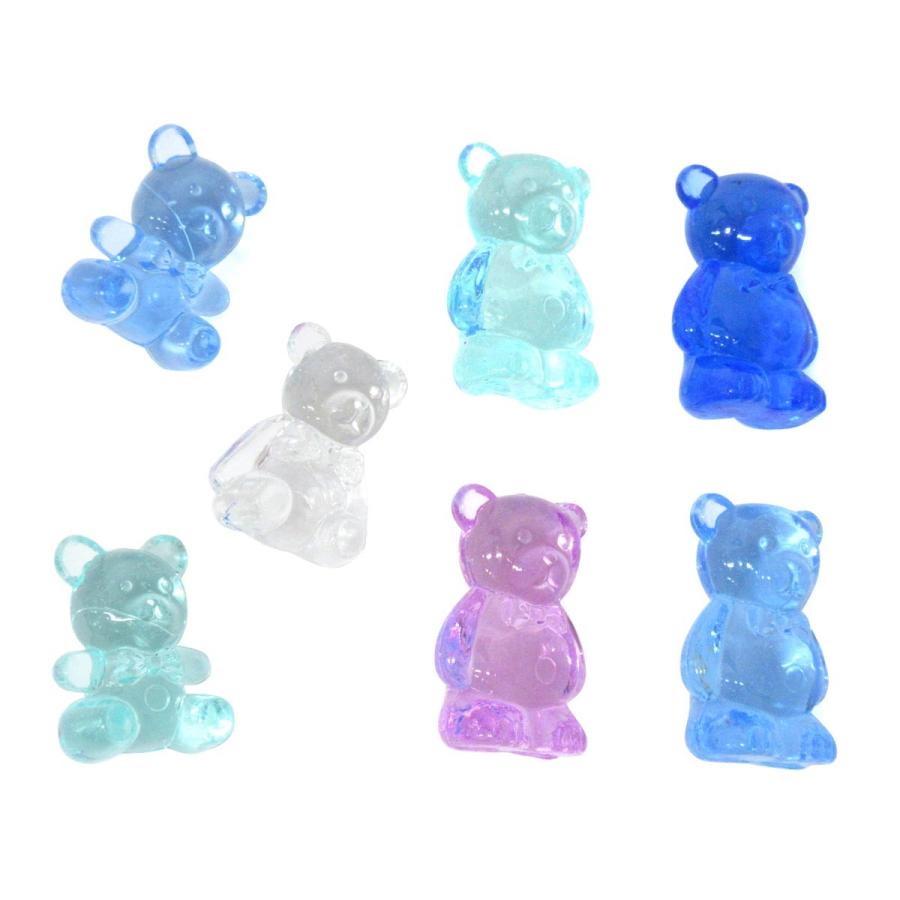 カラー宝石 おもちゃ アクリルアイス ベア マリン 16pcs/85g 宝石
