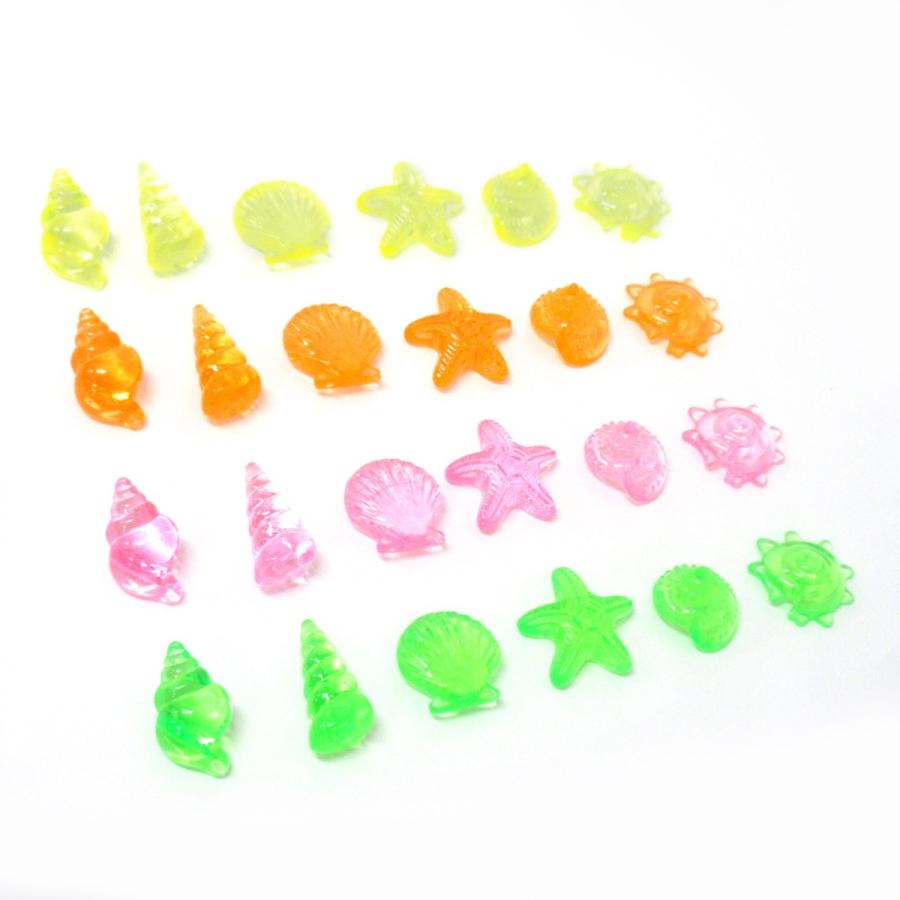 カラー宝石 おもちゃ クラッシュアイス シェル トロピカル 195pcs/1kg