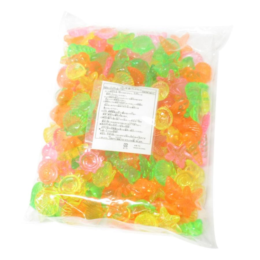 カラー宝石 おもちゃ クラッシュアイス シェル トロピカル 195pcs/1kg