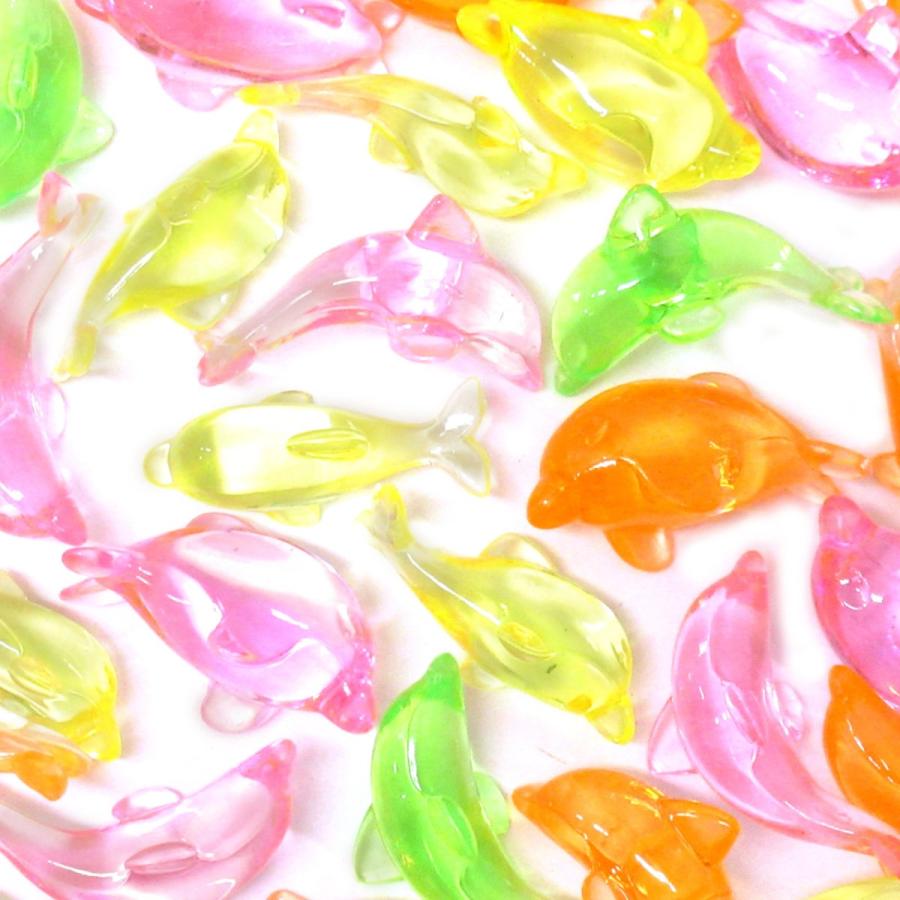 カラー宝石 おもちゃ クラッシュアイス イルカ トロピカル 355pcs/1kg