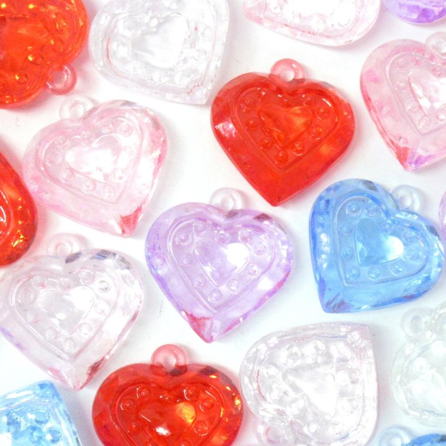 カラー宝石 おもちゃ クラッシュアイス ラブリーハート ピンク系