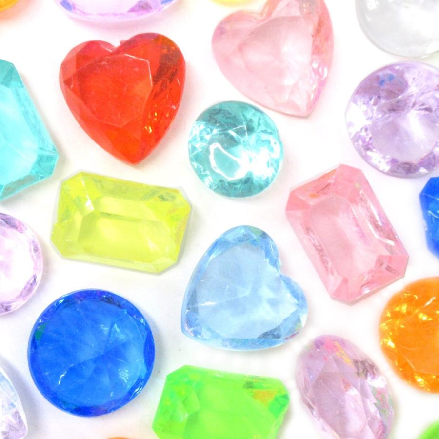 カラー宝石 おもちゃ クラッシュアイス ダイヤカット 10カラー 270pcs 1kg 宝石すくい 景品 子供 お祭り 縁日 506-690