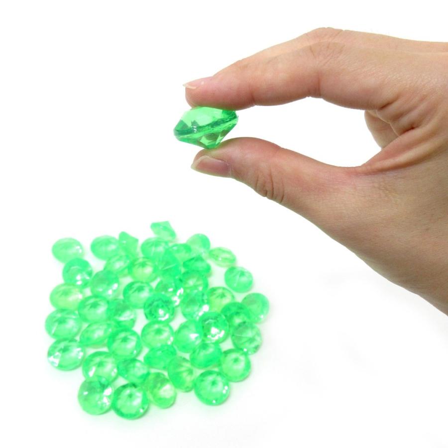 カラー宝石 おもちゃ クラッシュアイス ブリリアントカット グリーン