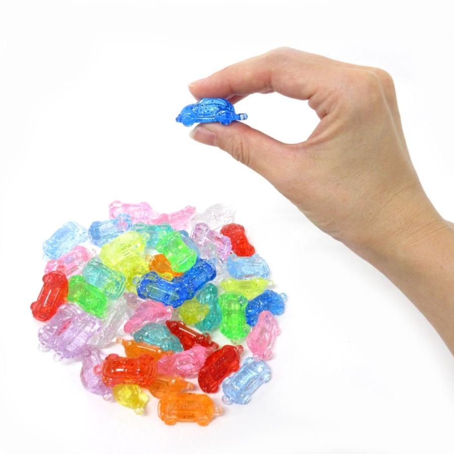 カラー宝石 おもちゃ クラッシュアイス ミニカー ラメ 10カラー 270pcs