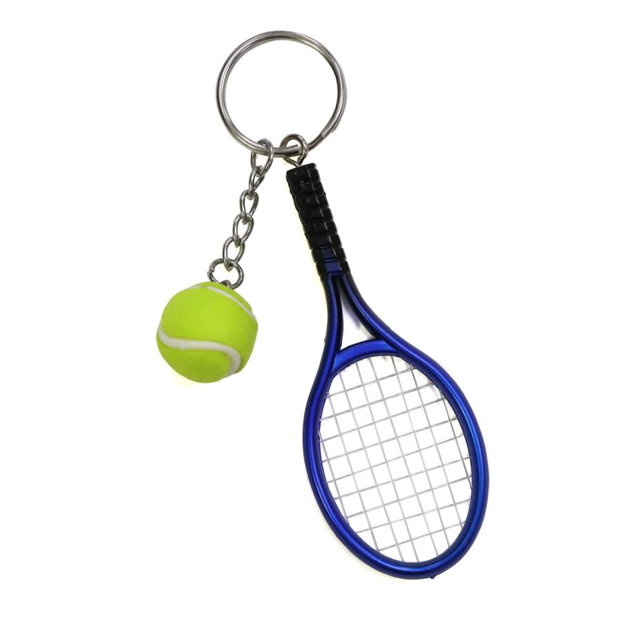 部活キーホルダー テニス 4色セット スポ魂 テニスボール ラケット 603