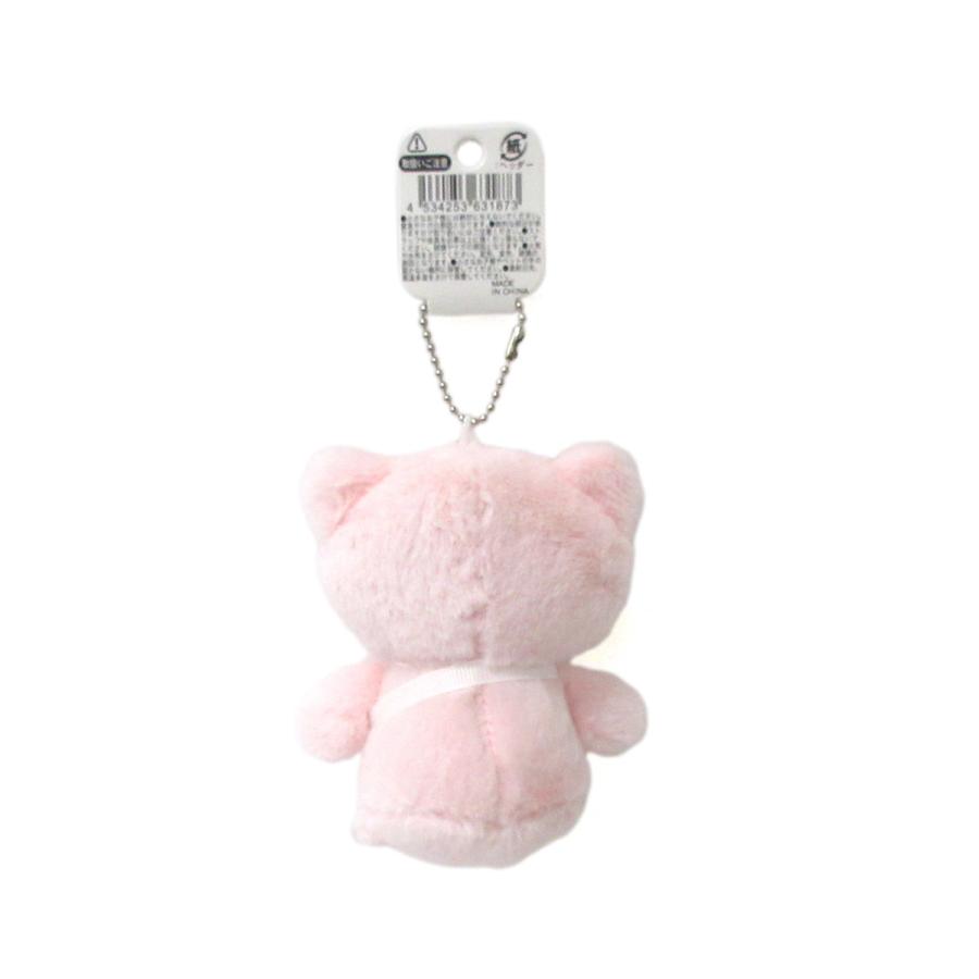 ふわふわ 子猫 ボールチェーン 1個 選べる3色 ねこ キーホルダー