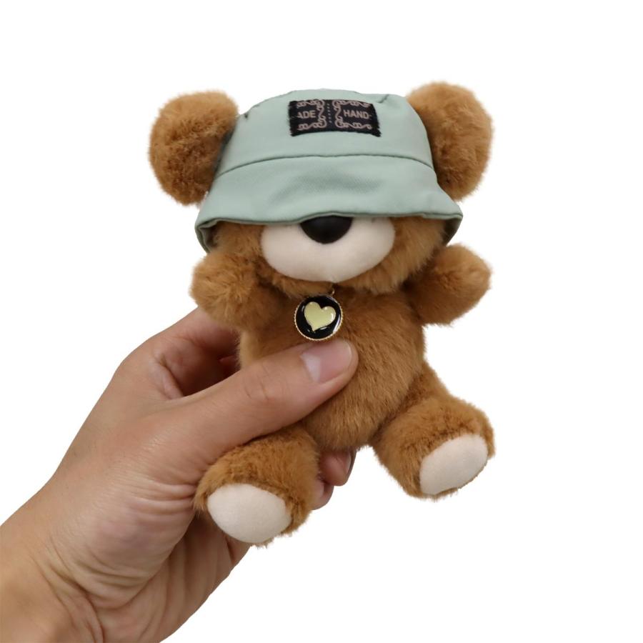 DJベア キーホルダー 1個 単品 選べる4色 ふわふわ手触り クマの