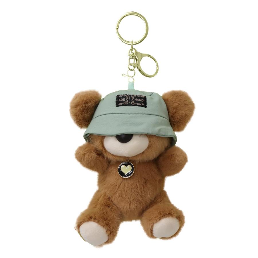 DJベア キーホルダー 4色セット ふわふわ手触り クマのぬいぐるみ風