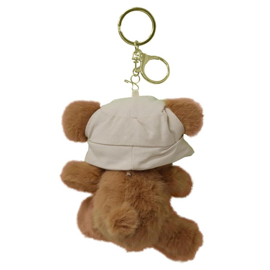 DJベア キーホルダー 4色セット ふわふわ手触り クマのぬいぐるみ風