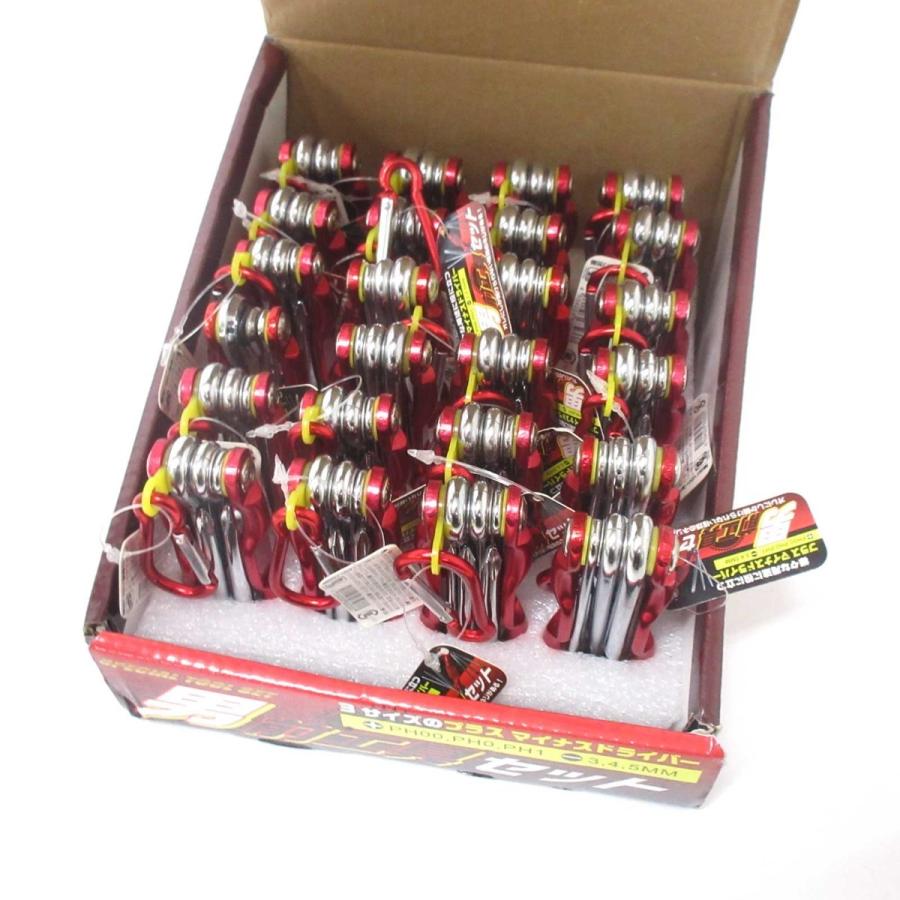 男前工具セット6pcs レッド +−ドライバー 24個入りBOX DIY 男前工具セット6pcs レッド +−ドライバー 24個入りBOX DIY