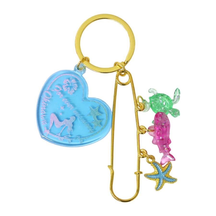 ブローチピン キーホルダー OKINAWA 1個 単品 選べる2種 2WAY