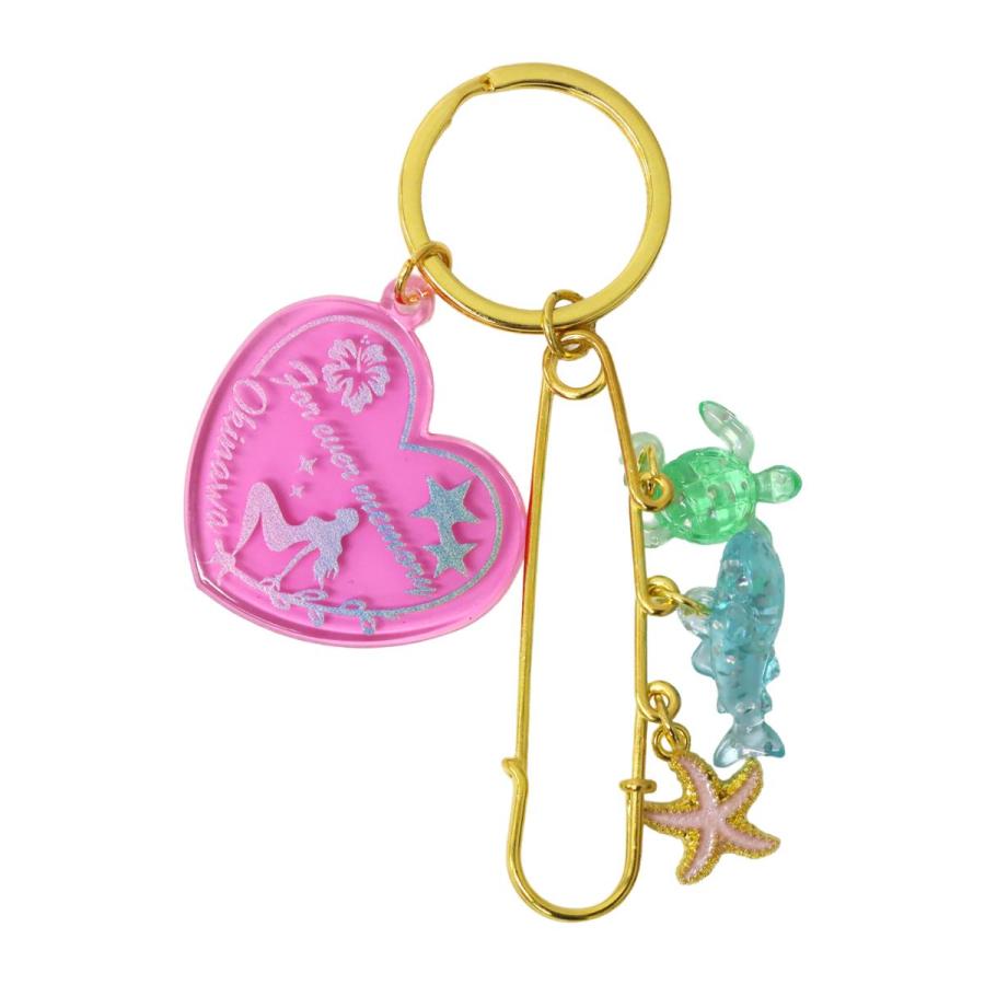 ブローチピン キーホルダー OKINAWA 1個 単品 選べる2種 2WAY